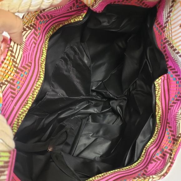 Casual Summer Beach Women Bag Lunch bag High Quality Canvas Striped - Picture 11 of 11